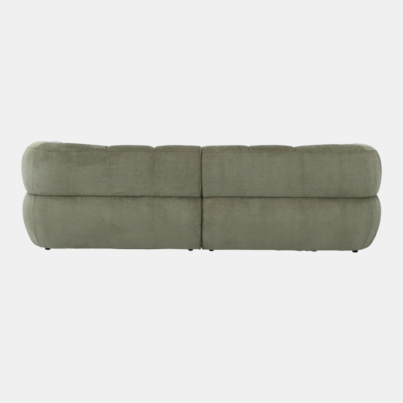 Olive Green Rounded Arm Sofa (101")