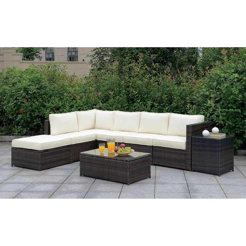 Ilona Patio Set (Includes Ottoman, Coffee Table, & End Table)