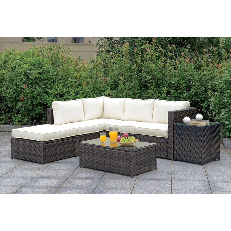 Ilona Patio Set (Includes Ottoman, Coffee Table, & End Table)