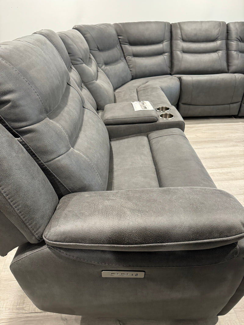 Kelsee Fabric Power Reclining Sectional with Power Headrests