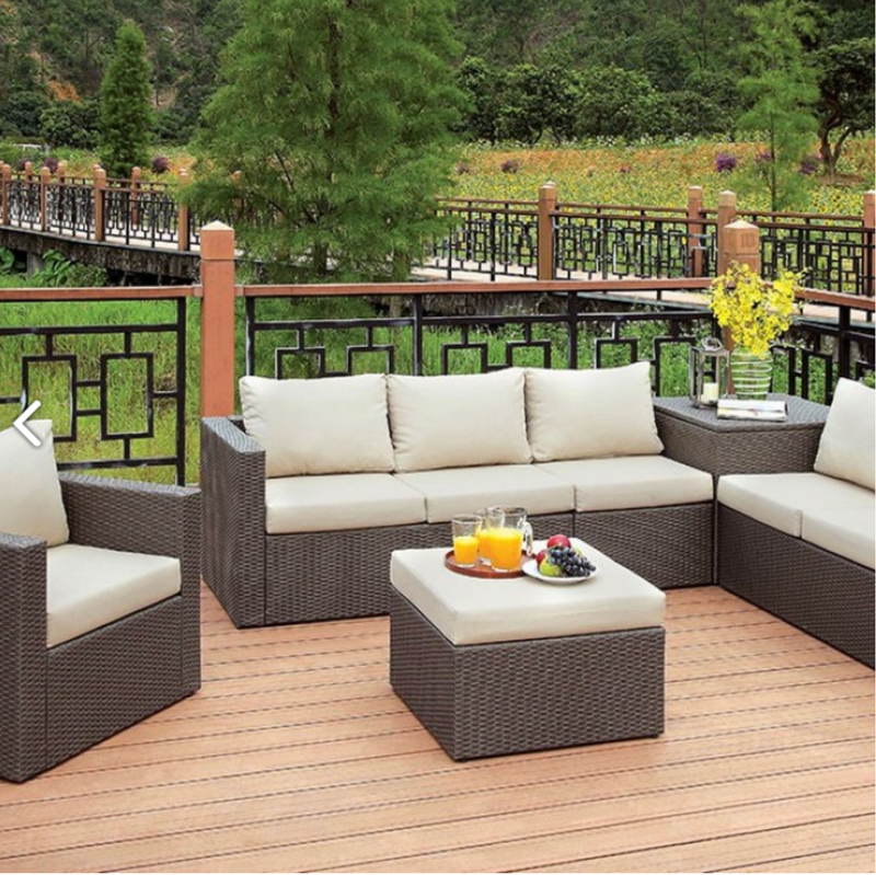 The Davina Patio Sectional With Ottoman And Storage