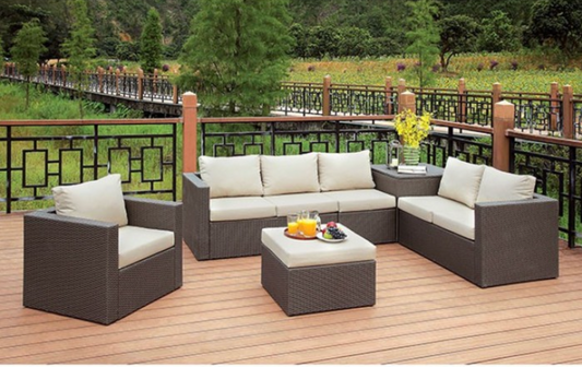 The Davina Patio Sectional With Ottoman And Storage